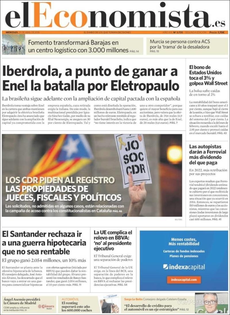 Portada Expansión 2018-04-25