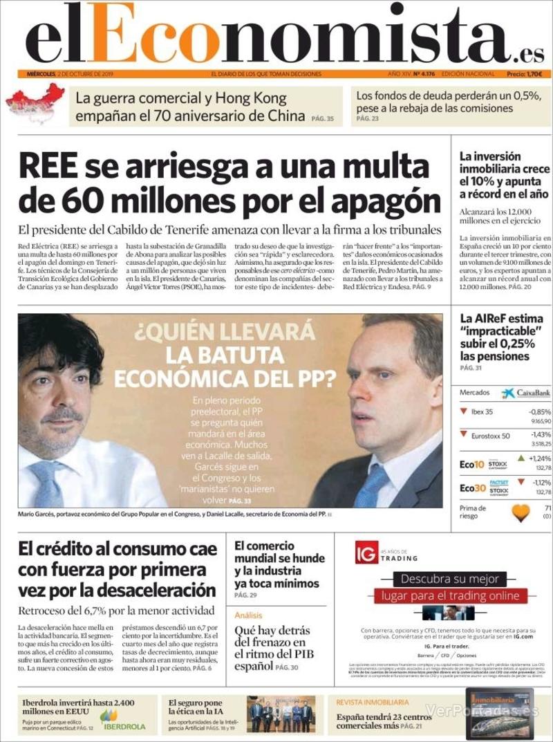 Portada Expansión 2019-10-02