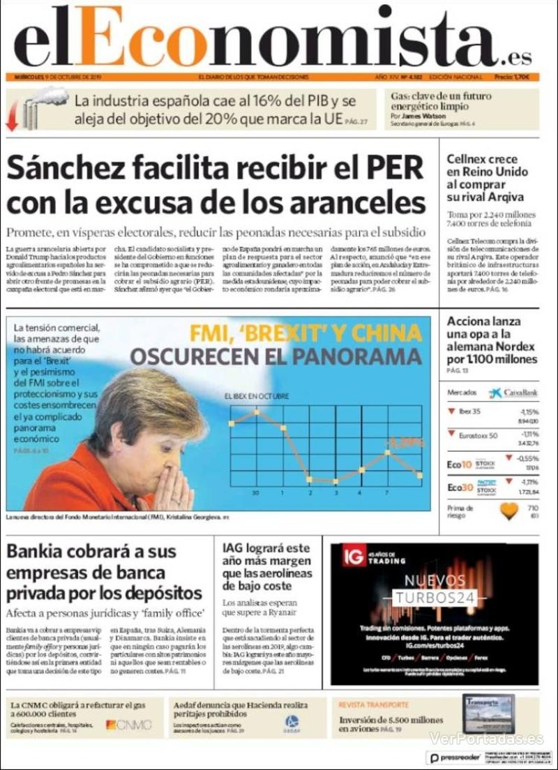 Portada Expansión 2019-10-09