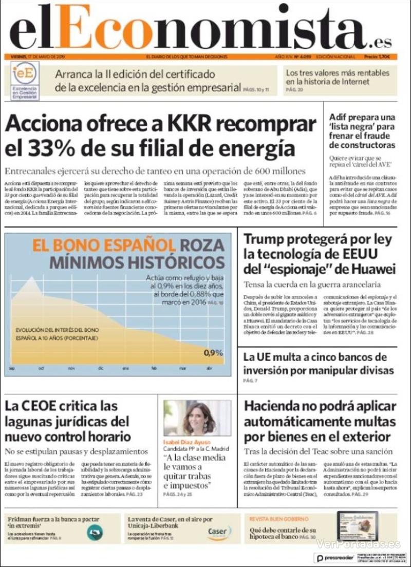 Portada Expansión 2019-05-17
