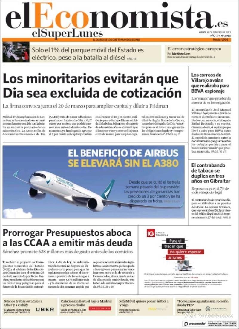 Portada Expansión 2019-02-18