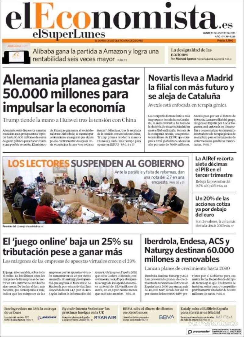 Portada Expansión 2019-08-19