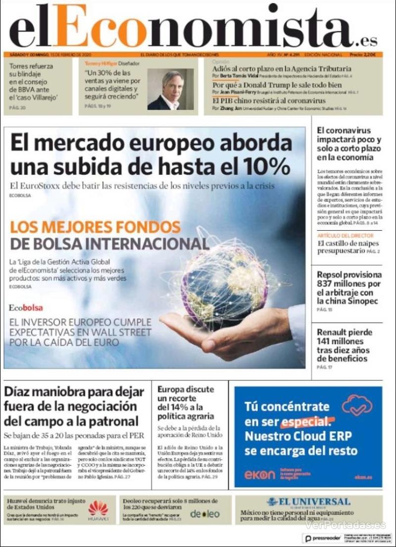 Portada El Economista 2020-02-17