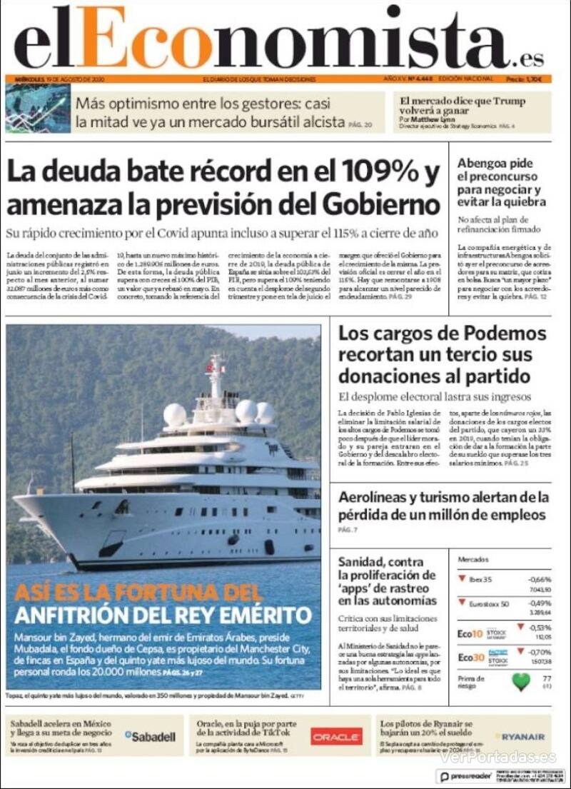 Portada Expansión 2020-08-19