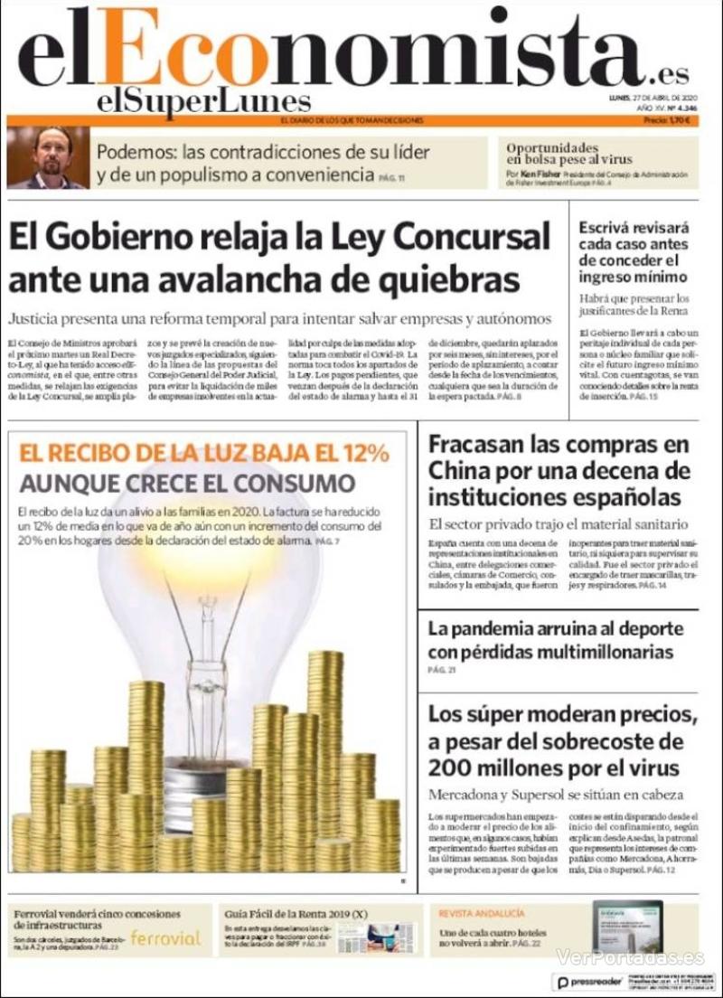 Portada Expansión 2020-04-27