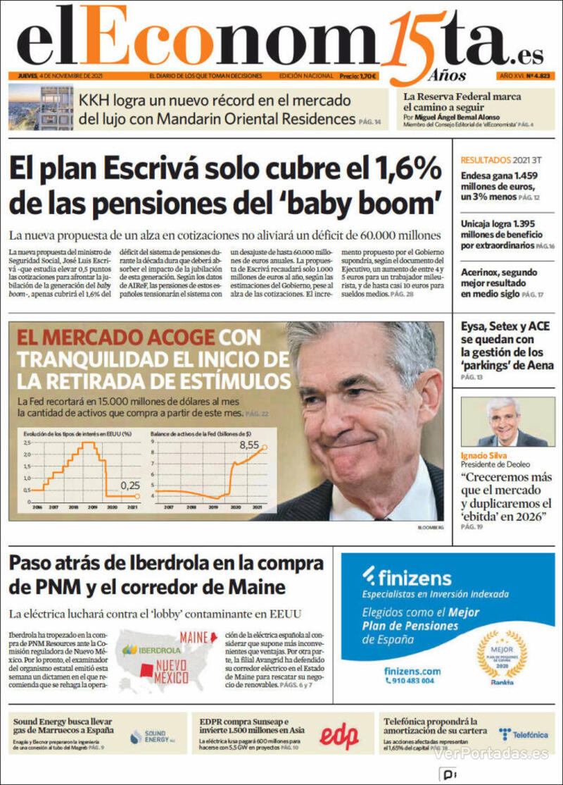 Portada El Economista 2021-11-05