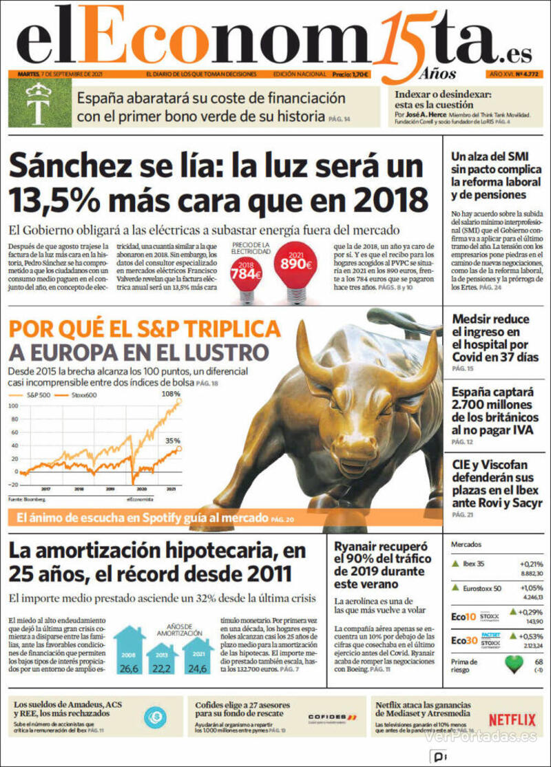 Portada El Economista 2021-09-08