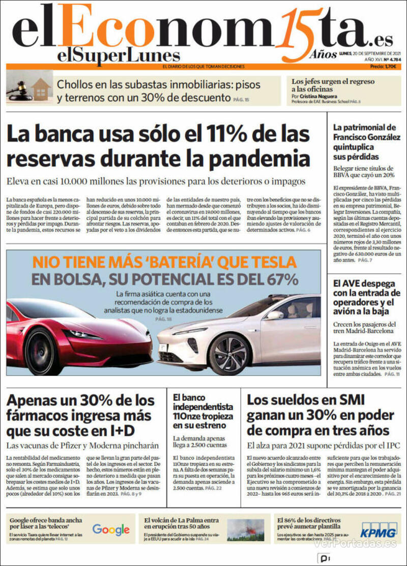 Portada El Economista 2021-09-21