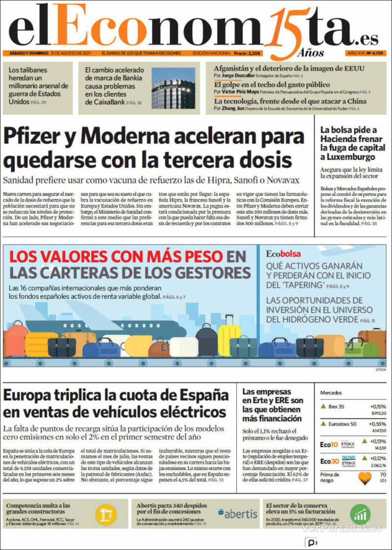 Portada El Economista 2021-08-23