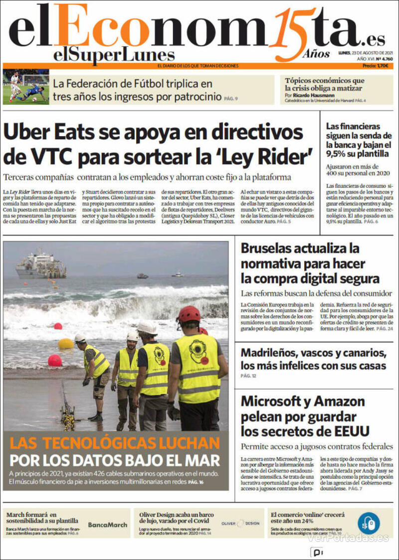 Portada El Economista 2021-08-24