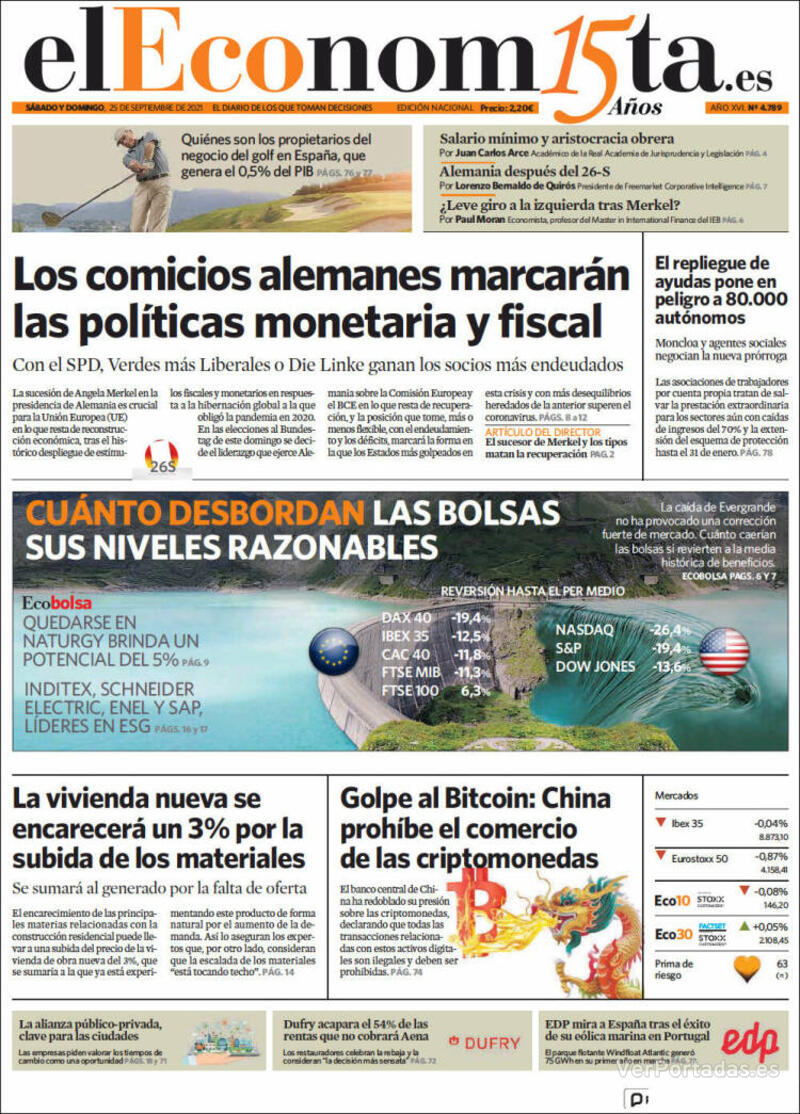 Portada El Economista 2021-09-27