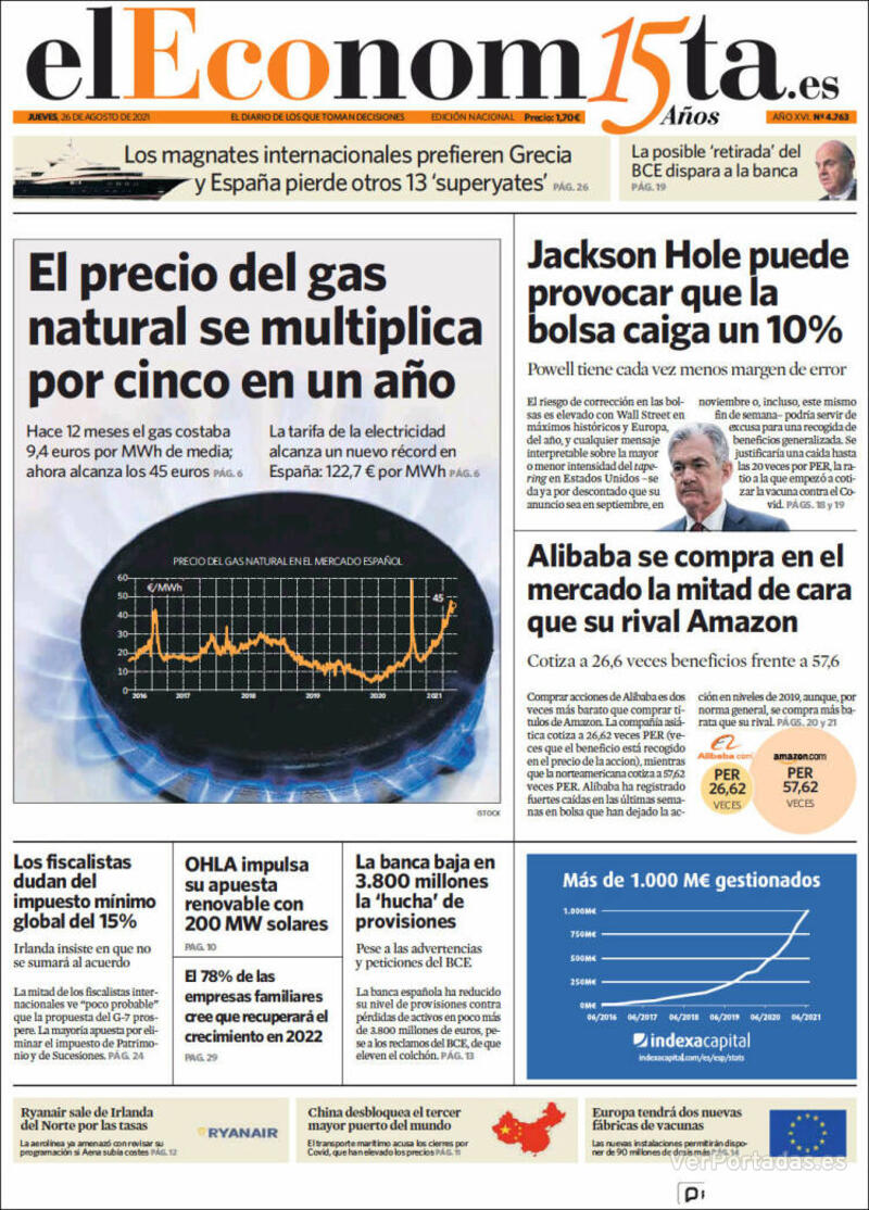 Portada El Economista 2021-08-27