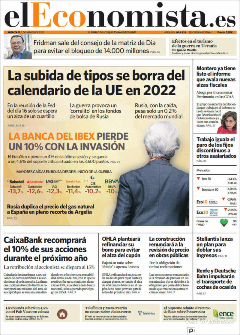 Portada El Economista 2022-03-03