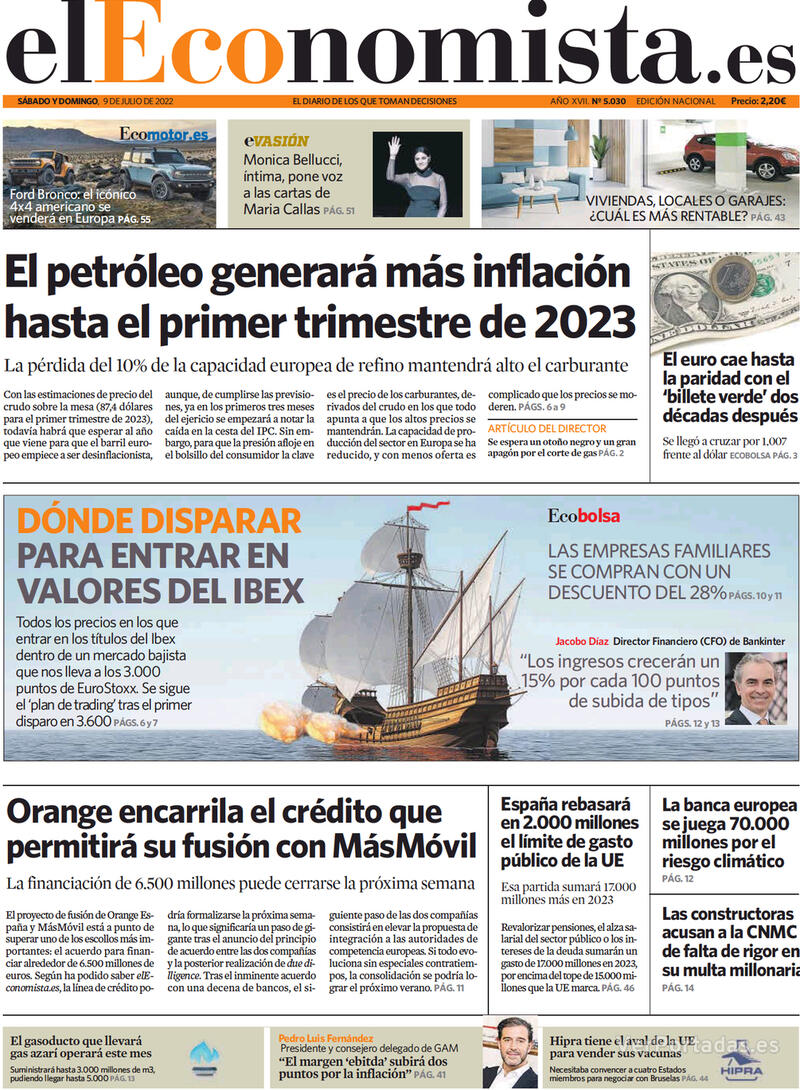 Portada El Economista 2022-07-11