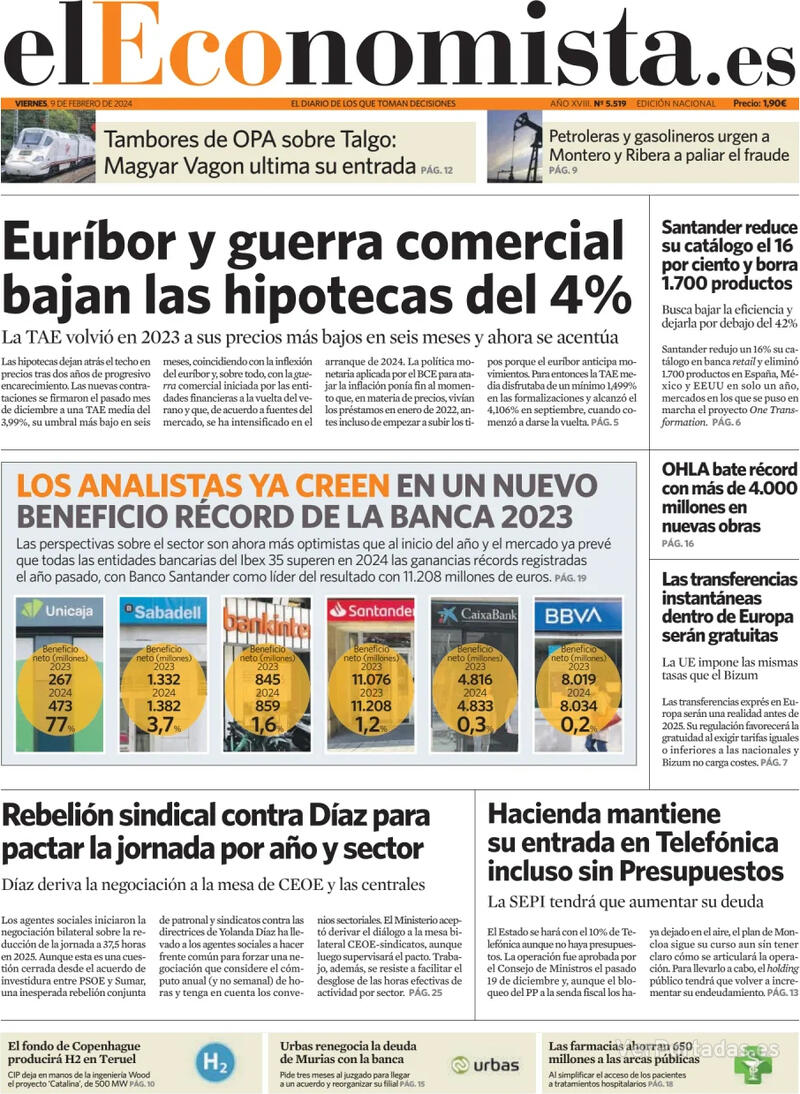 Portada El Economista 2024-02-10