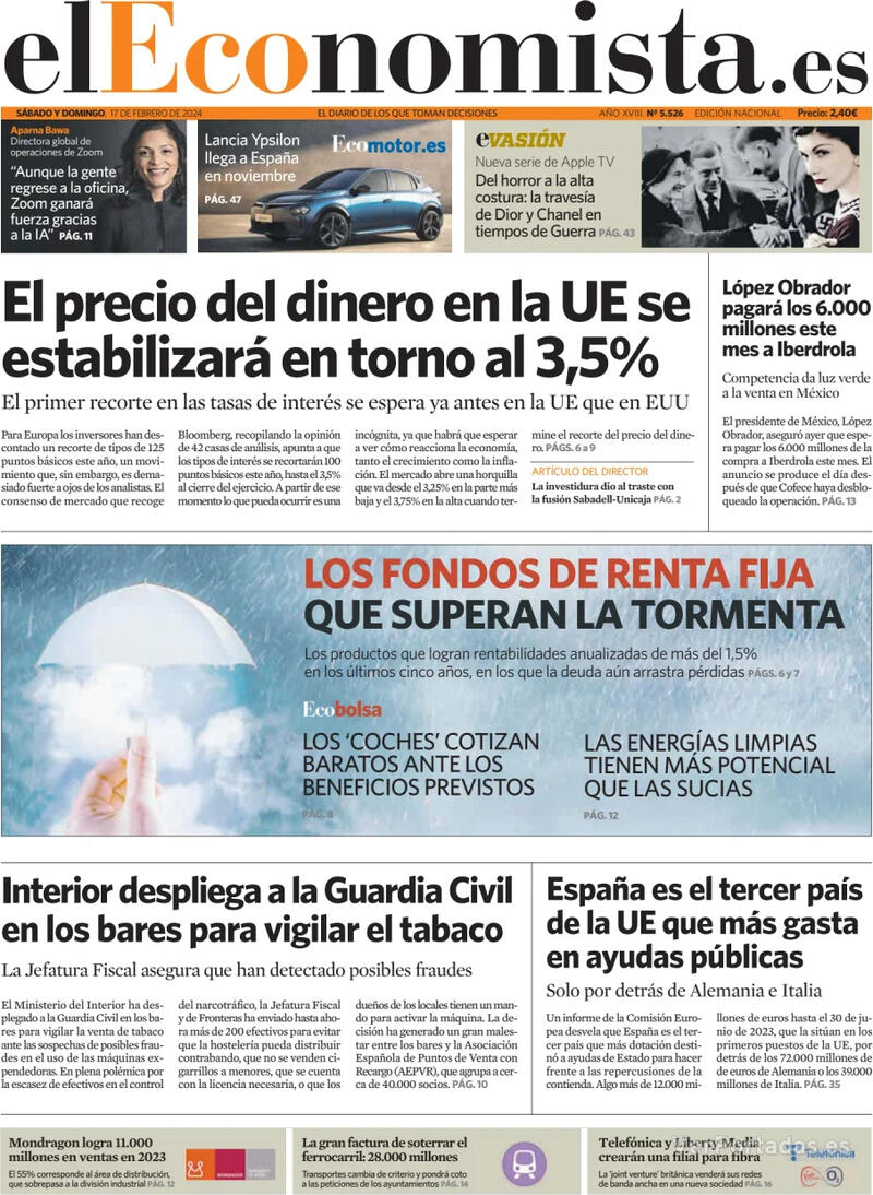 Portada El Economista 2024-02-19