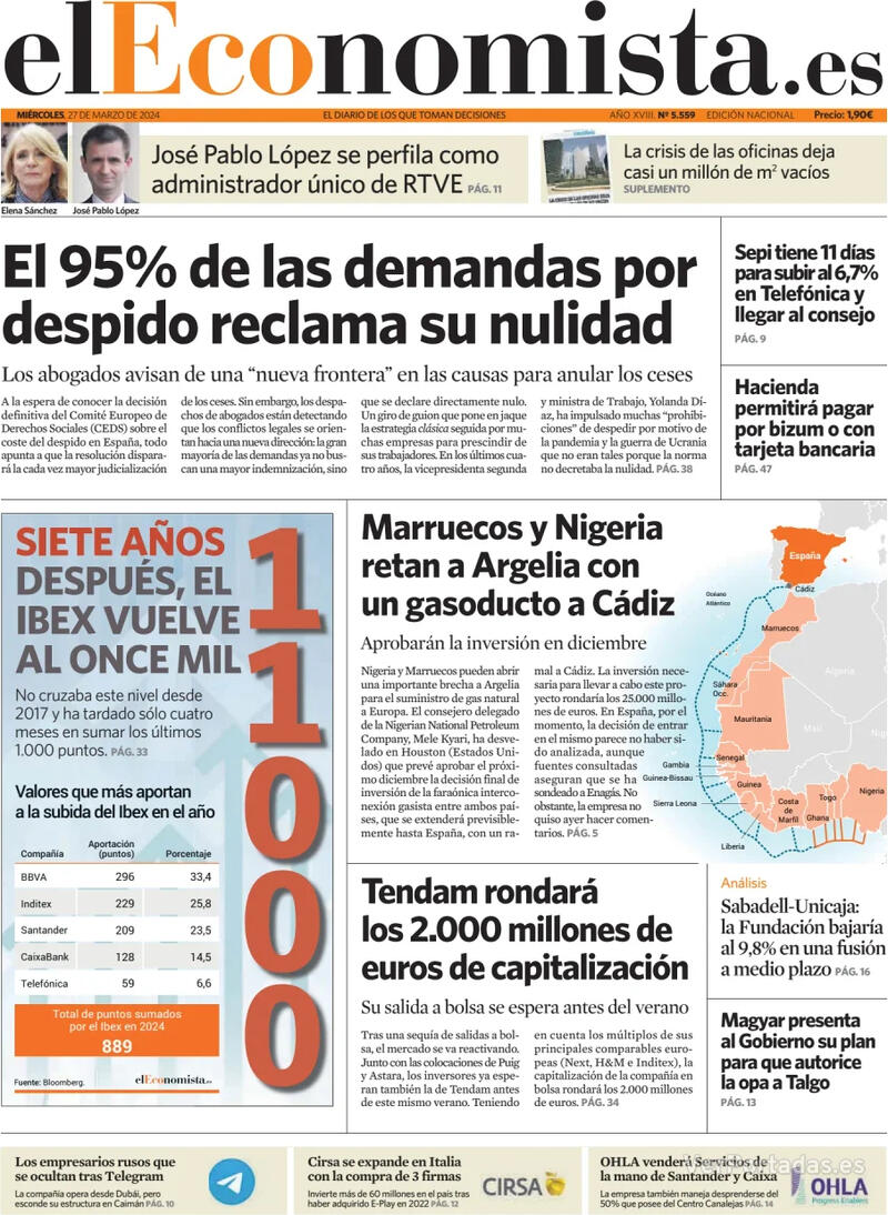 Portada El Economista 2024-03-28