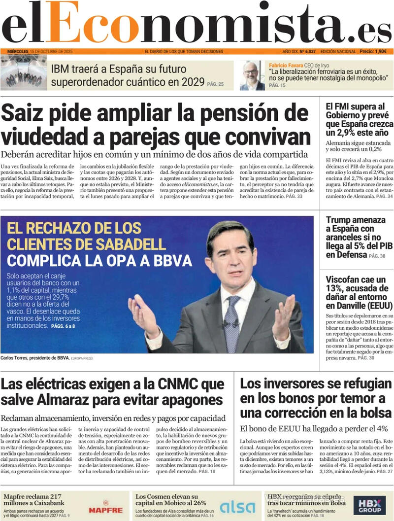 Portada Expansión 2025-10-15