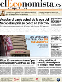Portada El Economista 2025-09-08