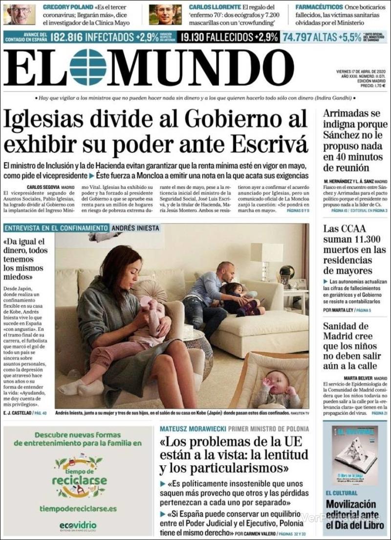 Portada La Razón 2020-04-17