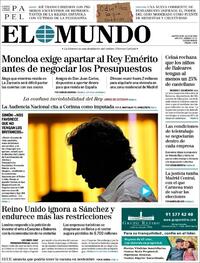 Portada El Mundo 2020-07-28