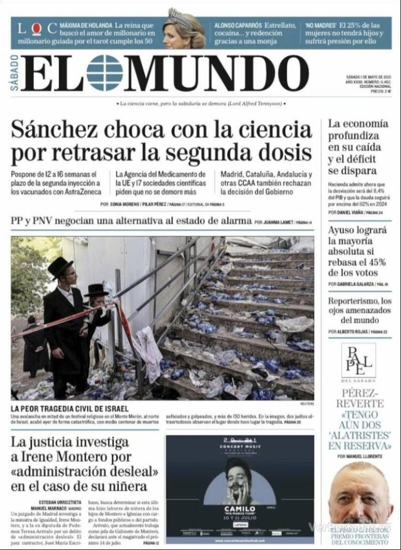 Portada El Mundo 2021-05-02