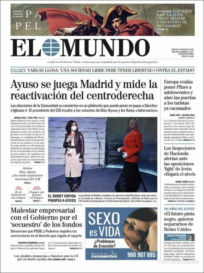 Portada El Mundo 2021-05-05