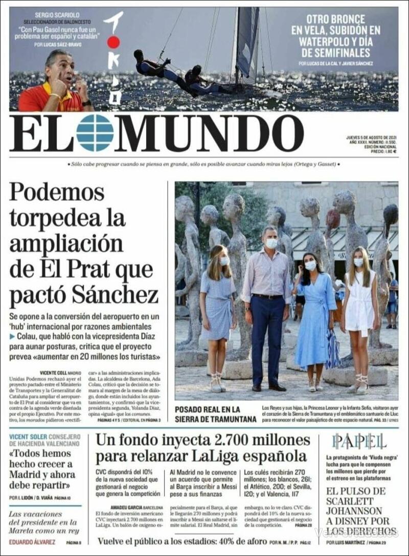 Portada La Razón 2021-08-05