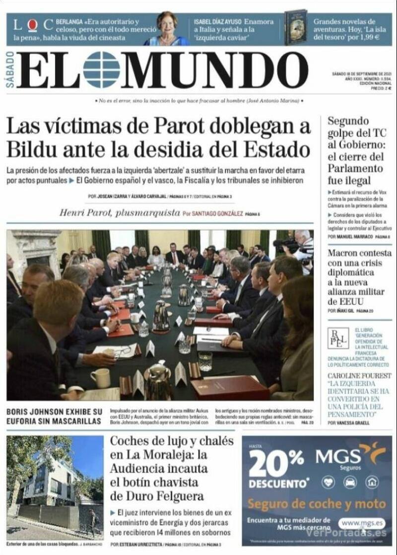 Portada La Razón 2021-09-18