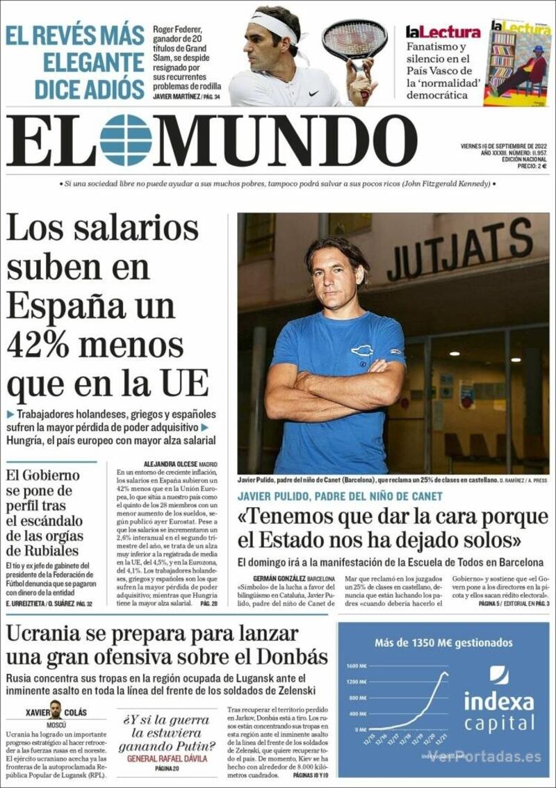 Portada El Mundo 2022-09-17