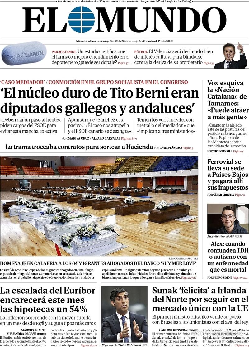 Portada El Mundo 2023-03-02