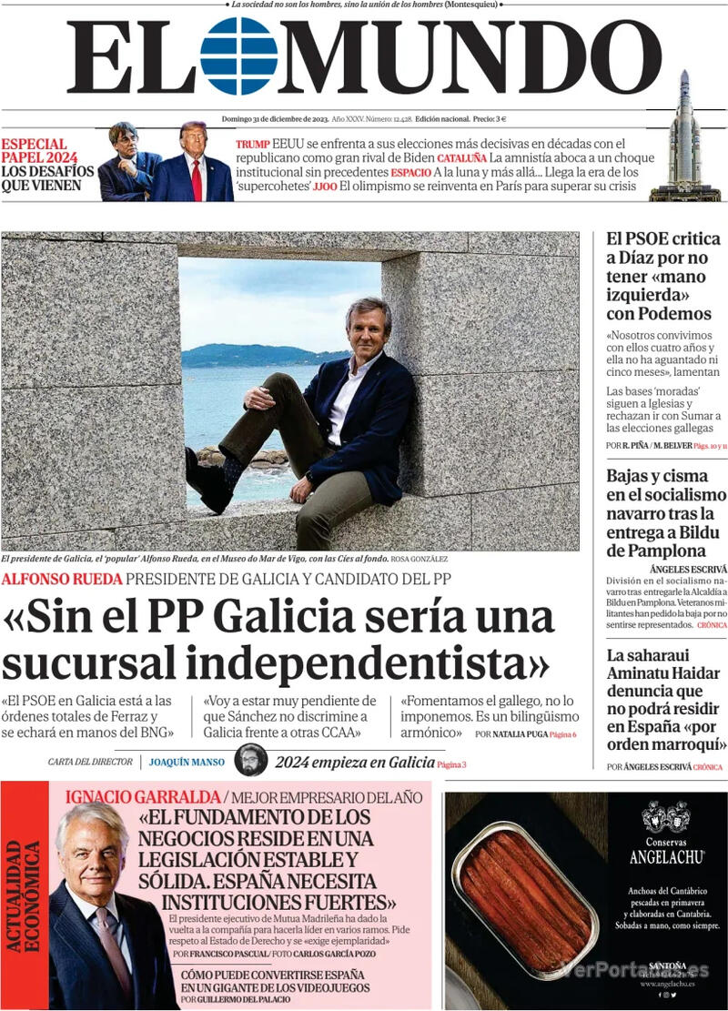 Portada El Mundo 2024-01-02