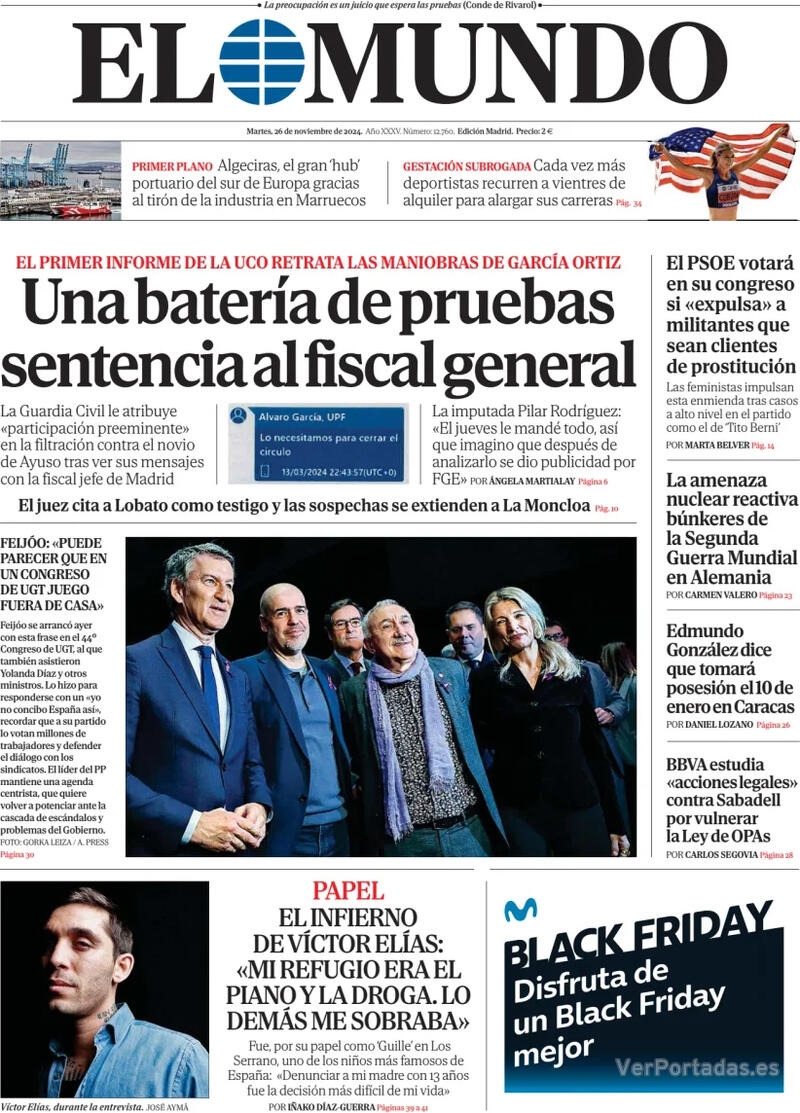 Portada La Razón 2024-11-26
