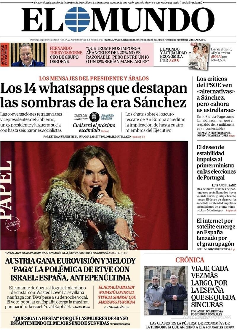 Portada La Razón 2025-05-18