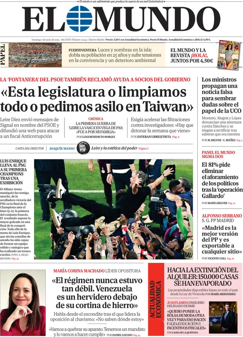 Portada La Razón 2025-06-01