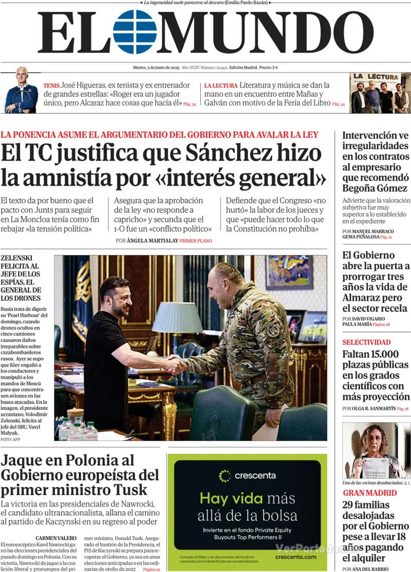 Portada La Razón 2025-06-03