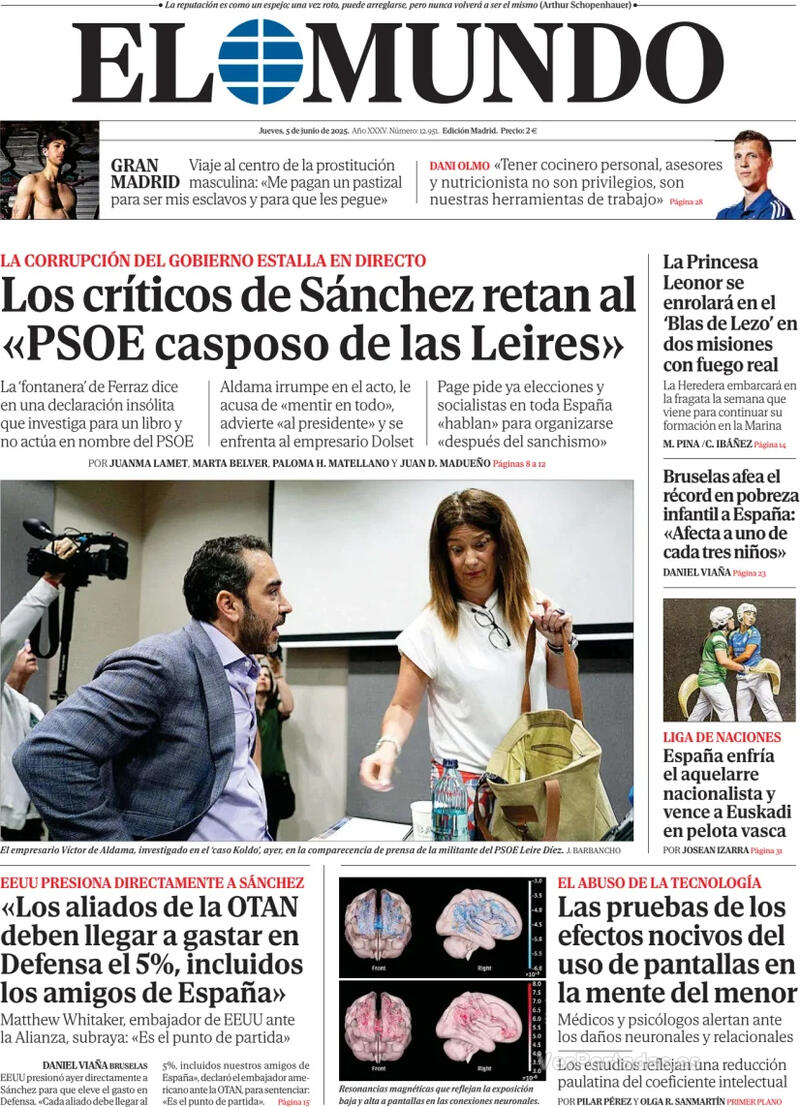 Portada La Razón 2025-06-05