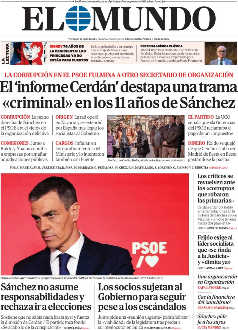 Portada La Razón 2025-06-13