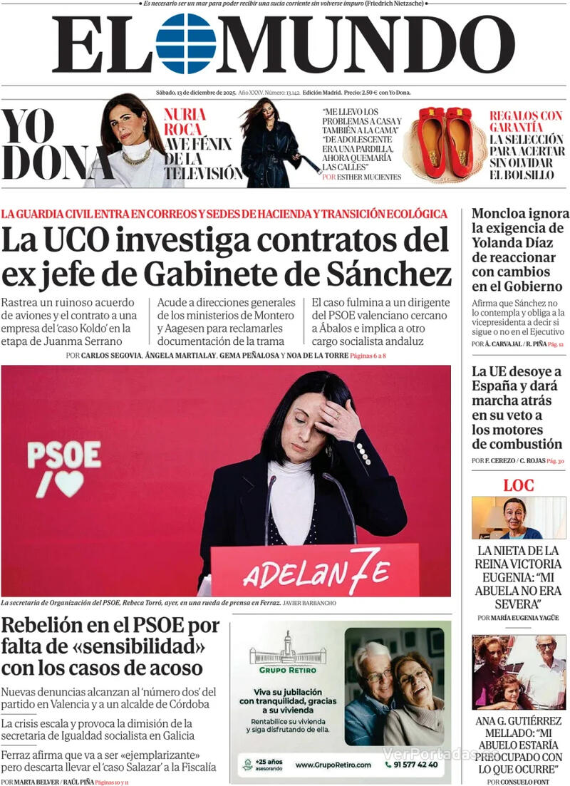 Portada La Razón 2025-12-13