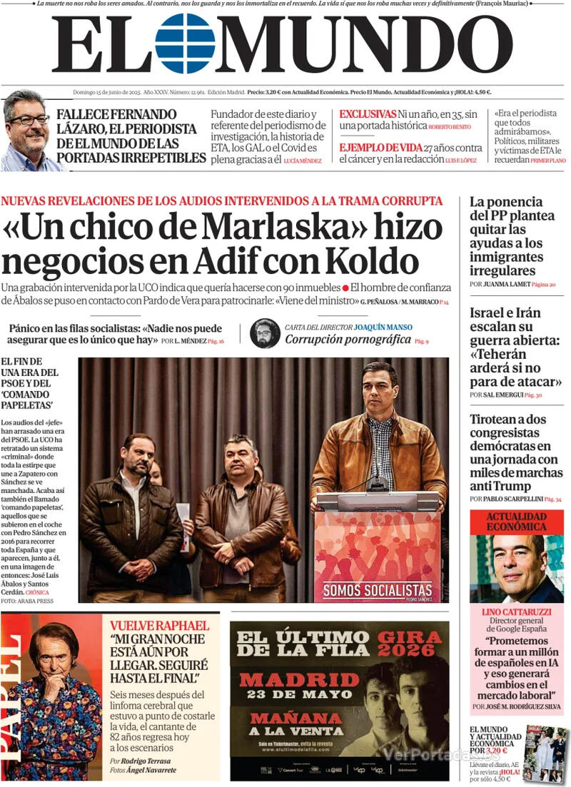 Portada La Razón 2025-06-15