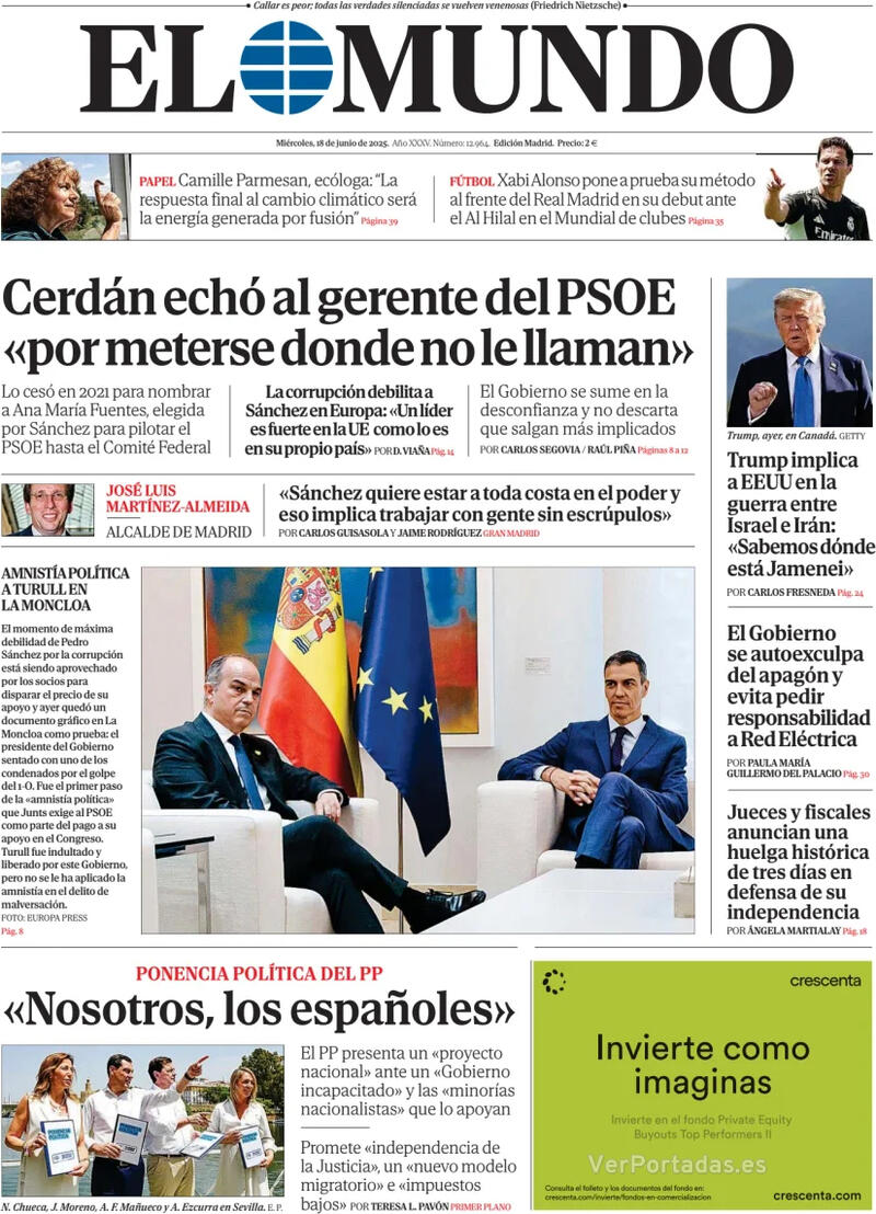 Portada La Razón 2025-06-18