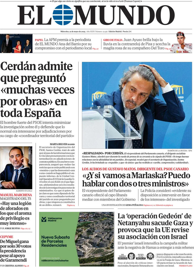 Portada La Razón 2025-05-21