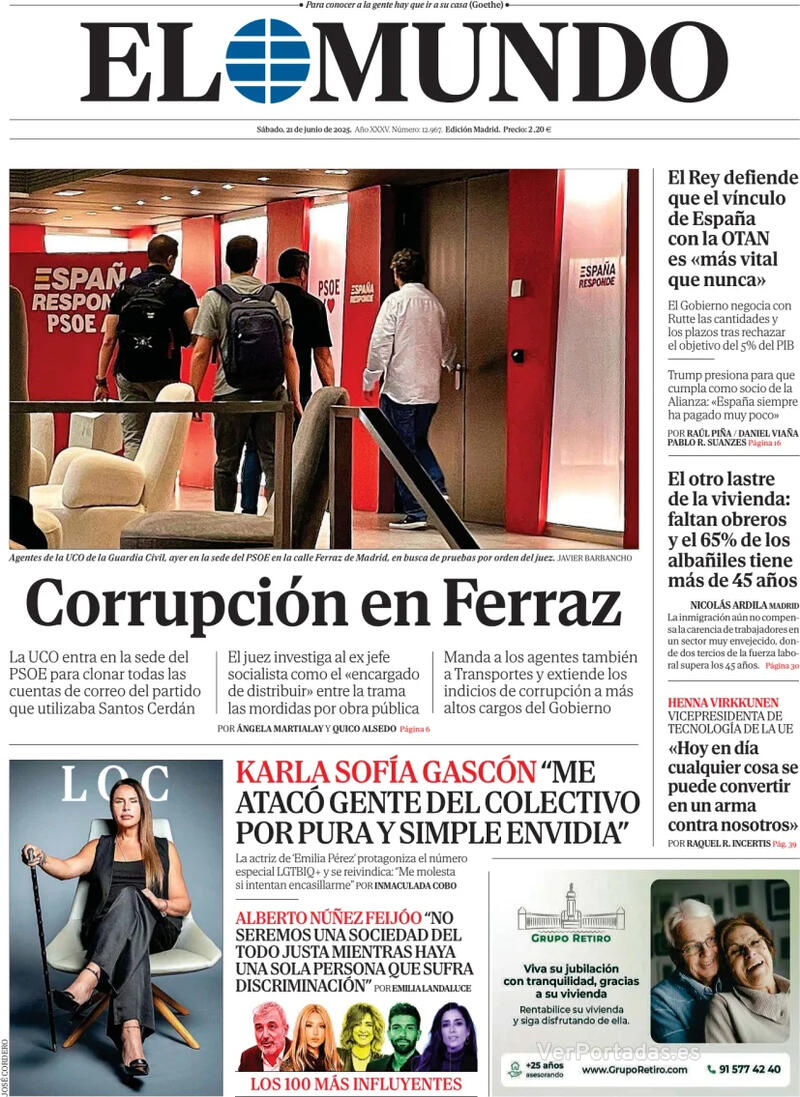 Portada La Razón 2025-06-21