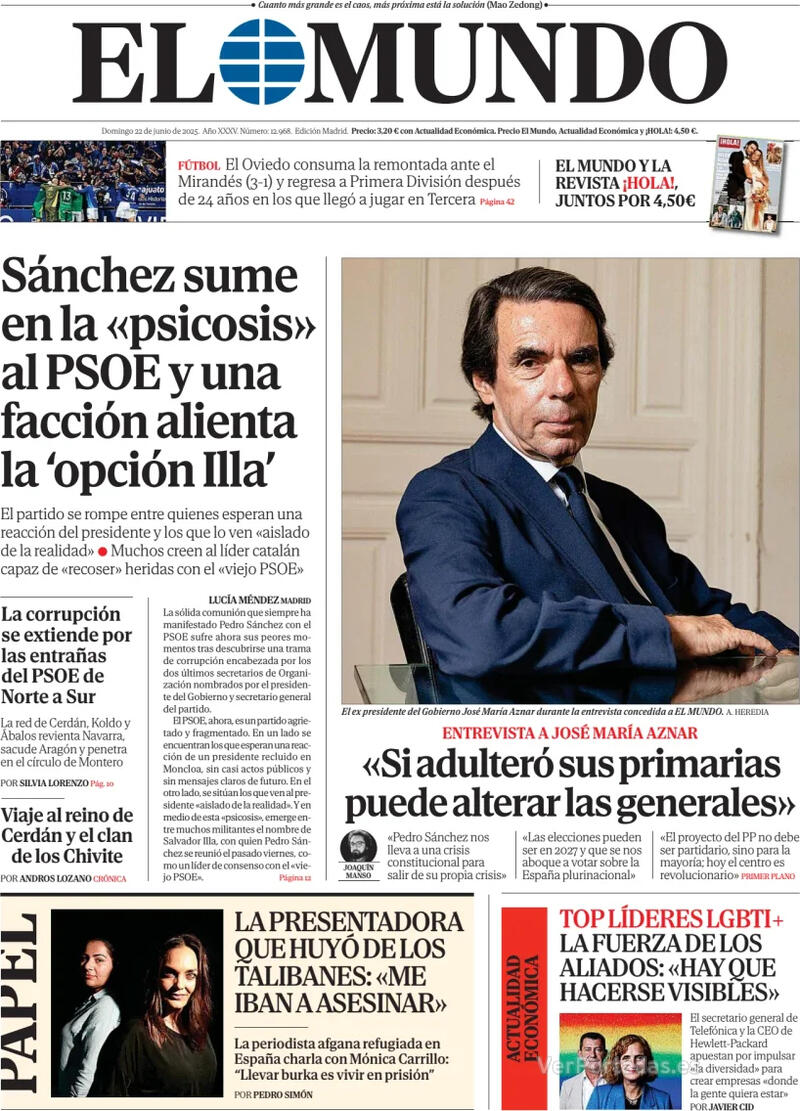 Portada La Razón 2025-06-22