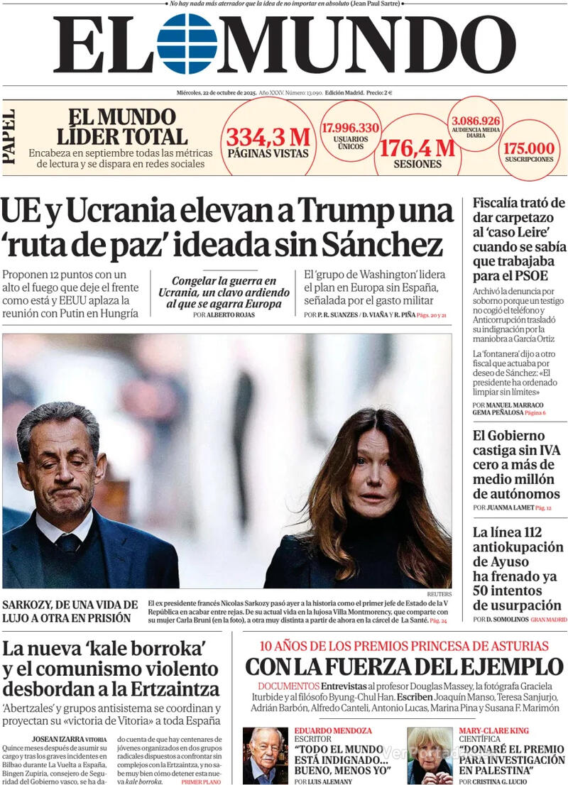 Portada La Razón 2025-10-22
