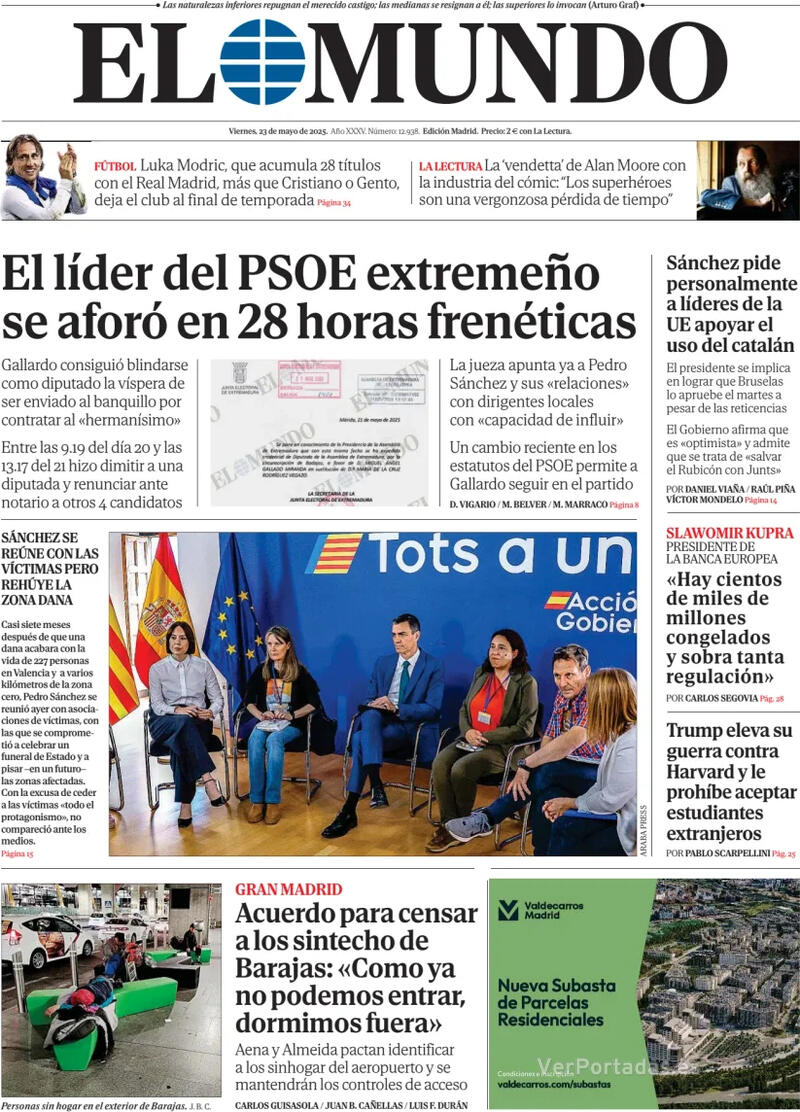 Portada La Razón 2025-05-23