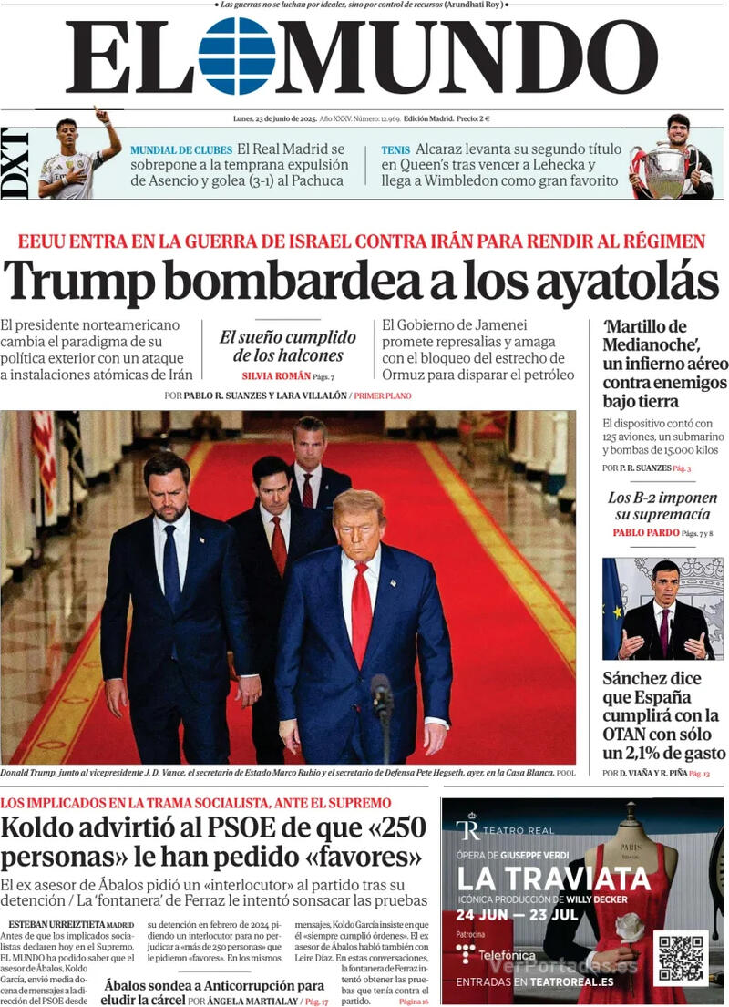 Portada La Razón 2025-06-23