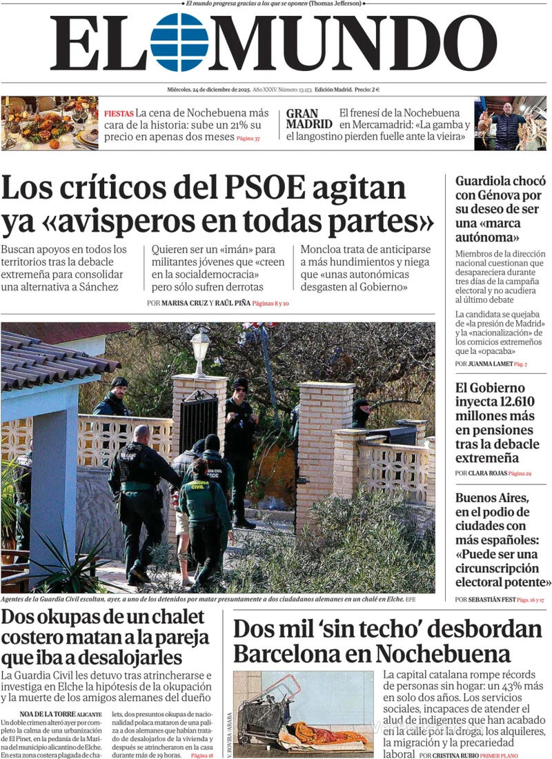 Portada La Razón 2025-12-24