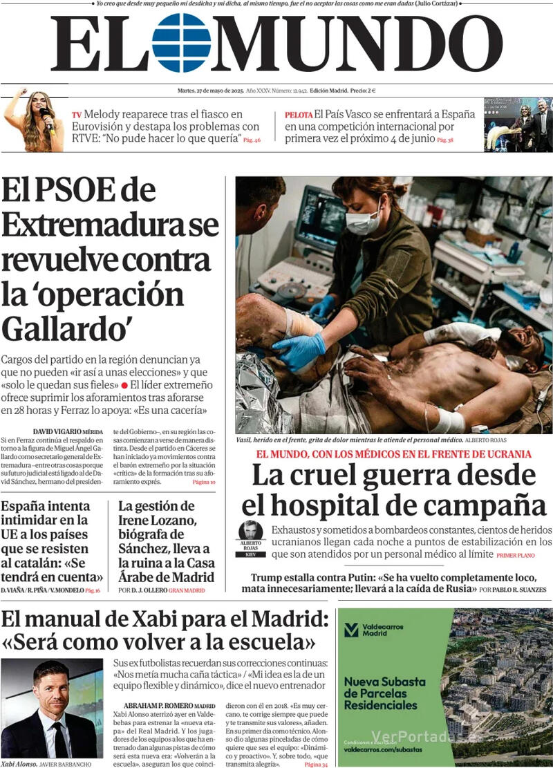Portada La Razón 2025-05-27