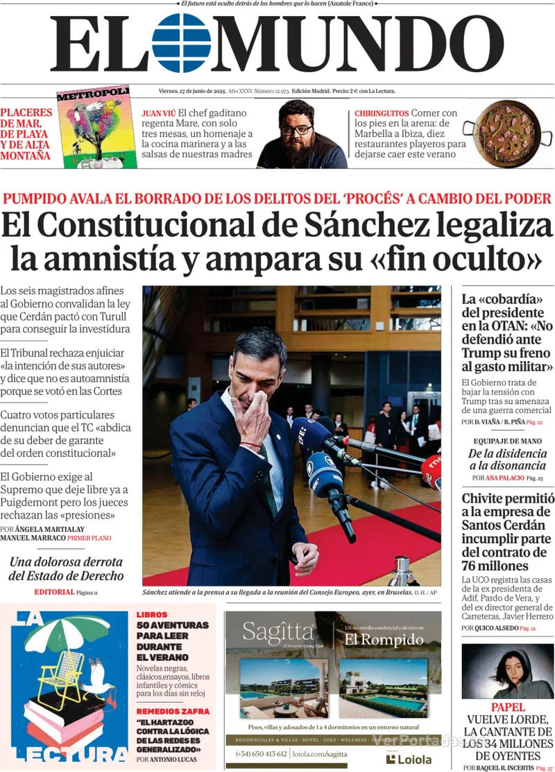 Portada La Razón 2025-06-27